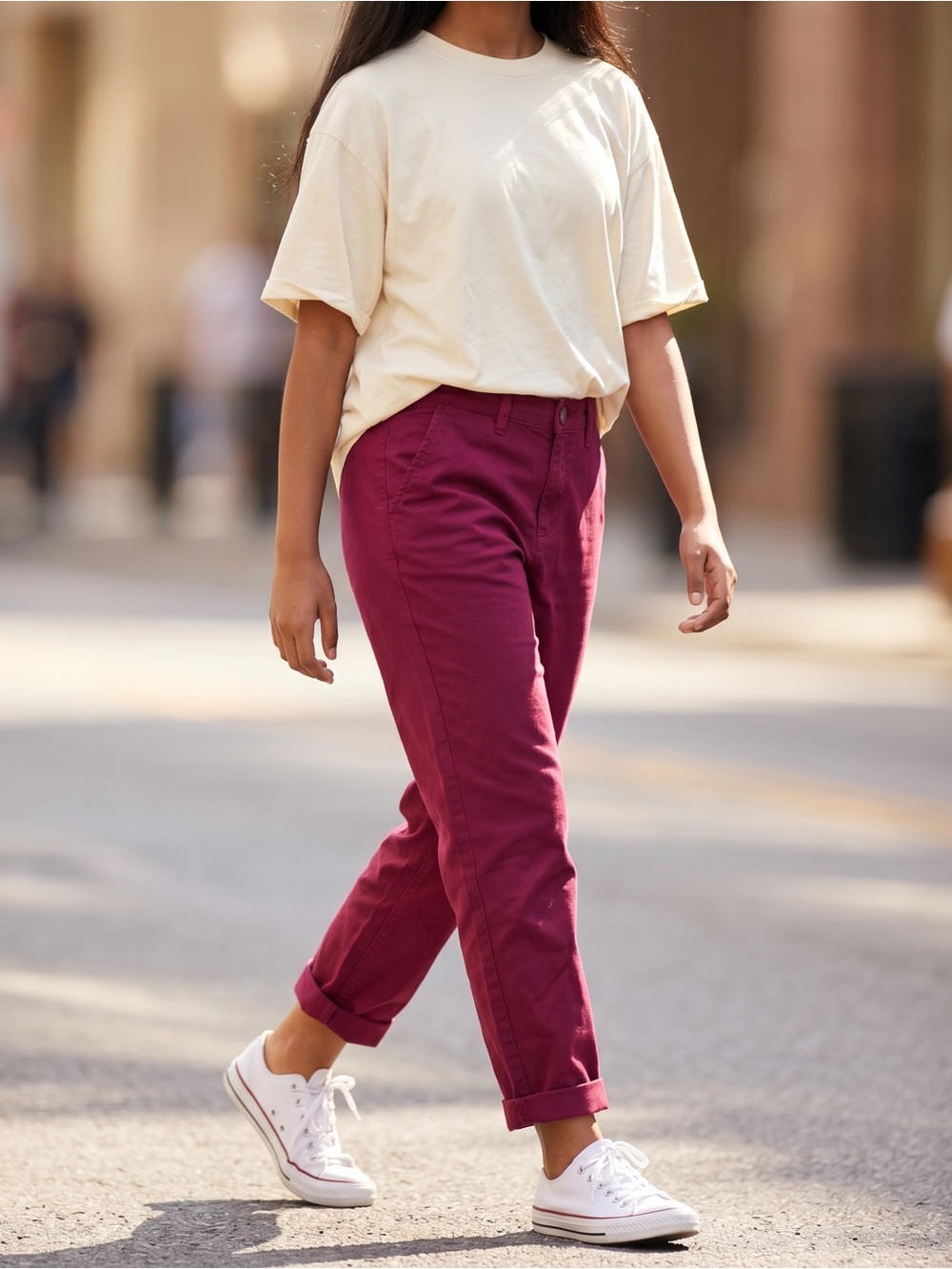 St. John's Bay Deep Ruby Girlfriend  Jeans